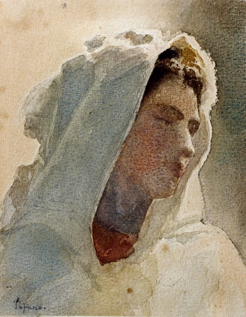 Edoardo Tofano-21-figura femminile con velo  - Certosa e Museo Nazionale di San Martino, Napoli